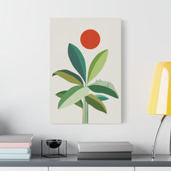 Banana Leaves Cat 2 Canvas