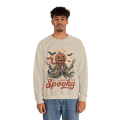 Funny Tis The Season To Be Spooky Pumpkin Skeleton Crewneck Sweatshirt