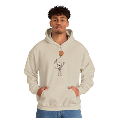 Funny Skeleton Balloon Floating Hand Retro Halloween Hoodie