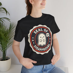 Funny Ghost Seal Of Disapproval Retro Badge T-Shirt