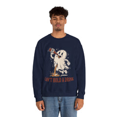 Funny Ghost Beer Can't Hold A Drink Vintage Crewneck Sweatshirt