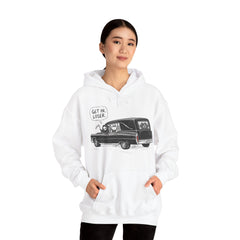 Funny Grim Reaper Hearse Get In Loser Retro Hoodie