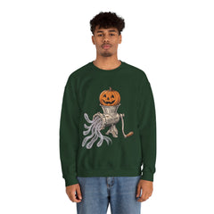 Retro Halloween Ghost In The Grinder Vintage Crewneck Sweatshirt