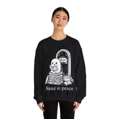 Funny Ghost Read In Peace Tombstone Halloween Crewneck Sweatshirt