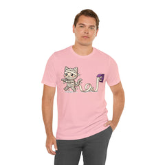 Funny Toilet Paper Mummy Cat Halloween T-Shirt