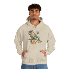 Funny Summer Mummy Relaxing On Beach Chair Halloween Hoodie