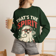 Funny Ghost That's The Spirit Retro Halloween Crewneck Sweatshirt