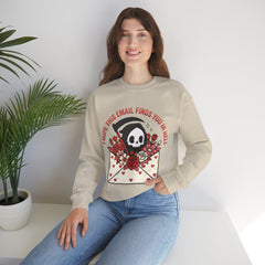 Funny Grim Reaper I Hope This Email Finds You In Hell Crewneck Sweatshirt