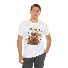 Cute Spooky Book Club Ghost Halloween Retro T-Shirt