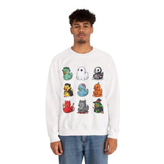 Cute Spooky Rubber Ducky Halloween Mascot Crewneck Sweatshirt