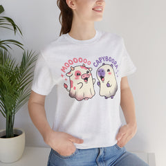 Funny Capyboora and Cow Ghost Retro Halloween T-Shirt