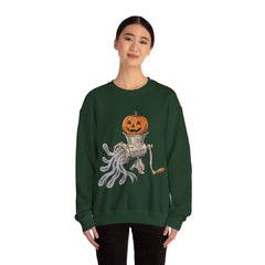 Retro Halloween Ghost In The Grinder Vintage Crewneck Sweatshirt