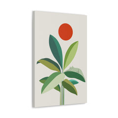 Banana Leaves Cat 2 Canvas