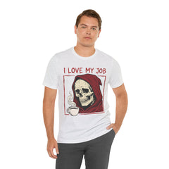 Sarcastic Grim Reaper Coffee Lover Retro T-Shirt
