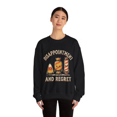 Funny Retro Halloween Candy Disappointment And Regret Crewneck Sweatshirt