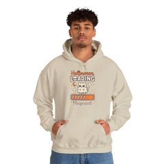 Halloween Loading Please Wait Cute Ghost Cat Purple Hoodie