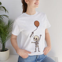 Funny Skeleton Balloon Floating Hand Retro Halloween T-Shirt