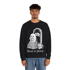 Funny Ghost Read In Peace Tombstone Halloween Crewneck Sweatshirt