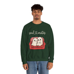 Cute Soul Mates Ghost Red Couch Retro Crewneck Sweatshirt