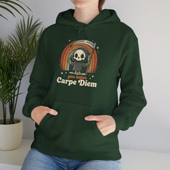 Funny Grim Reaper Carpe Diem Seize The Day Retro Hoodie