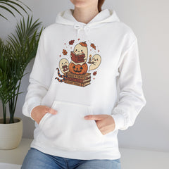Cute Spooky Book Club Ghost Halloween Retro Hoodie