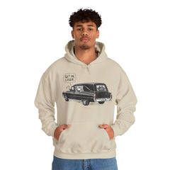 Funny Grim Reaper Hearse Get In Loser Retro Hoodie