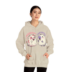 Funny Capyboora and Cow Ghost Retro Halloween Hoodie
