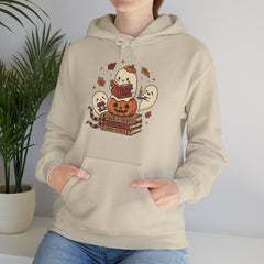 Cute Spooky Book Club Ghost Halloween Retro Hoodie