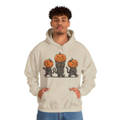 Cute Halloween Black Cats Pumpkin Helmet Hoodie