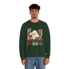 Funny Ghost Book Club I Love Books Retro Crewneck Sweatshirt
