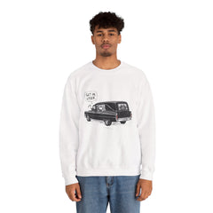Funny Grim Reaper Hearse Get In Loser Retro Crewneck Sweatshirt