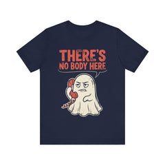 Funny Ghost There's No Body Here Phone Retro T-Shirt