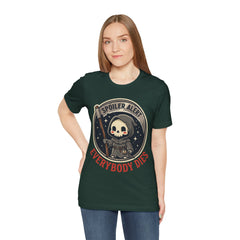 Funny Grim Reaper Spoiler Alert Everybody Dies T-Shirt