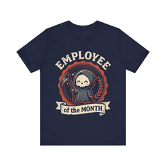 Funny Chibi Grim Reaper Employee Of The Month Retro T-Shirt
