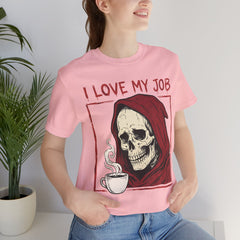 Sarcastic Grim Reaper Coffee Lover Retro T-Shirt