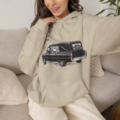 Funny Grim Reaper Hearse Get In Loser Retro Hoodie