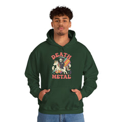 Death Metal Is Immortal Funny Grim Reaper Riding Unicorn Hoodie