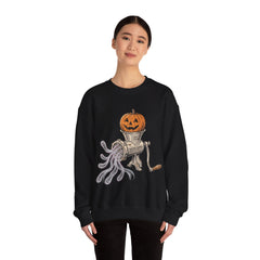 Retro Halloween Ghost In The Grinder Vintage Crewneck Sweatshirt