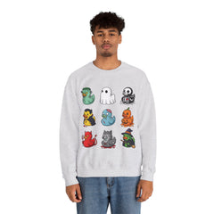 Cute Spooky Rubber Ducky Halloween Mascot Crewneck Sweatshirt