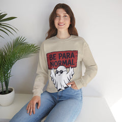 Funny Retro Halloween Ghost Be Para Normal Crewneck Sweatshirt