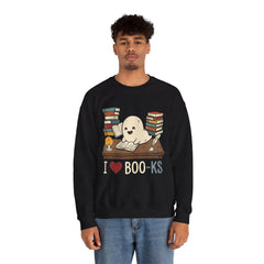 Funny Ghost Book Club I Love Books Retro Crewneck Sweatshirt