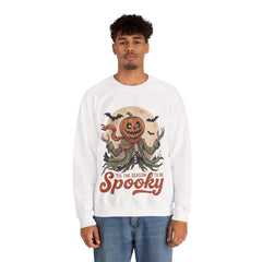 Funny Tis The Season To Be Spooky Pumpkin Skeleton Crewneck Sweatshirt