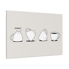 Cat Coffee Canvas