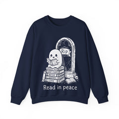 Funny Ghost Read In Peace Tombstone Halloween Crewneck Sweatshirt