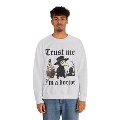 Funny Plague Doctor Trust Me Im A Doctor Retro Crewneck Sweatshirt