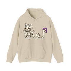Funny Toilet Paper Mummy Cat Halloween Hoodie