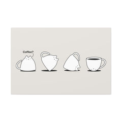 Cat Coffee Canvas