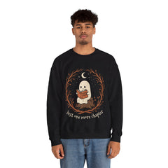 Funny Ghost Book Club Just One More Chapter Crewneck Sweatshirt