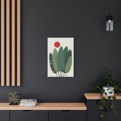 Banana Leaves Cat Canvas