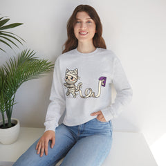 Funny Toilet Paper Mummy Cat Halloween Crewneck Sweatshirt